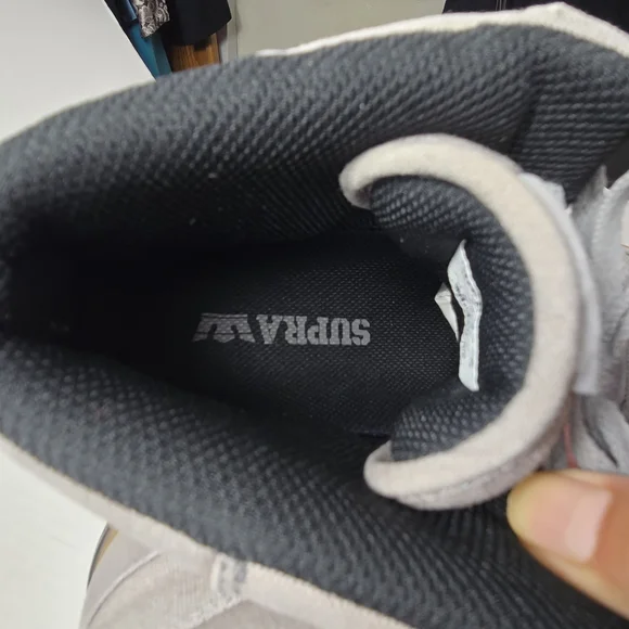 Supra Charcoal Canvas High-Top Sneakers - Picture 8 of 10